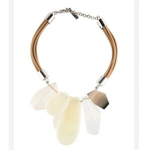 Rare Lafayette 148 Cloum collar statement necklace resin cord